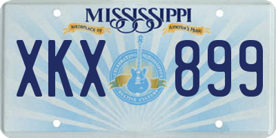 MS license plate XKX899