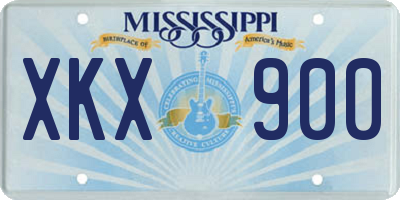 MS license plate XKX900
