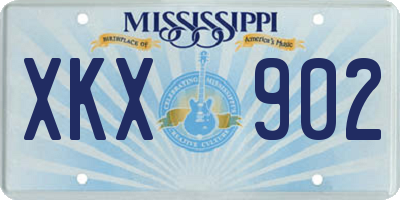 MS license plate XKX902