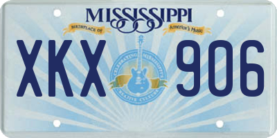 MS license plate XKX906