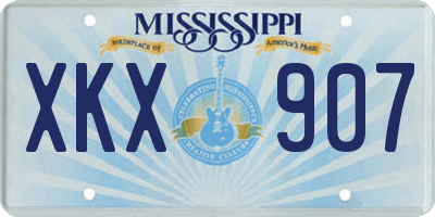 MS license plate XKX907