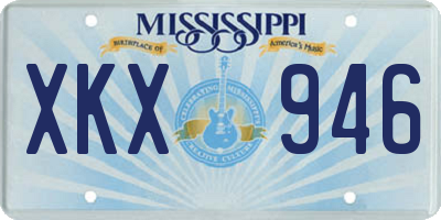 MS license plate XKX946