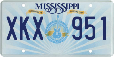 MS license plate XKX951