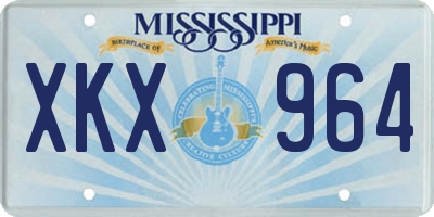 MS license plate XKX964