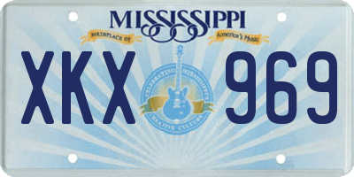 MS license plate XKX969