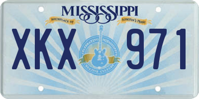 MS license plate XKX971