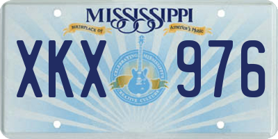 MS license plate XKX976
