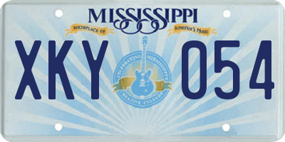 MS license plate XKY054