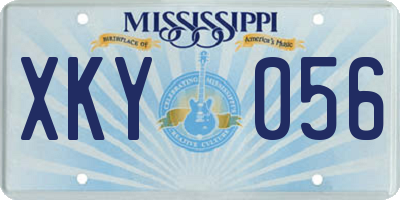 MS license plate XKY056