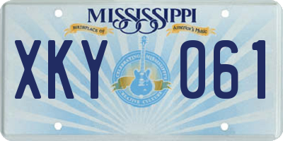 MS license plate XKY061