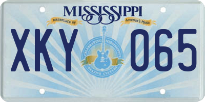 MS license plate XKY065