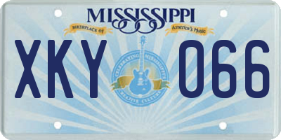 MS license plate XKY066