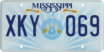 MS license plate XKY069