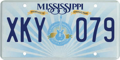 MS license plate XKY079