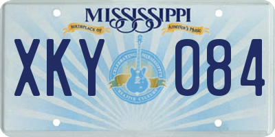 MS license plate XKY084