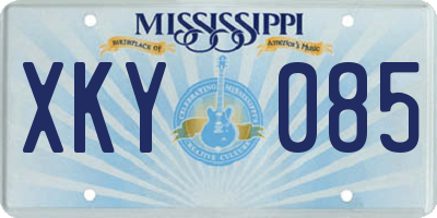 MS license plate XKY085