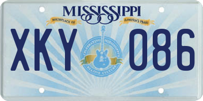 MS license plate XKY086