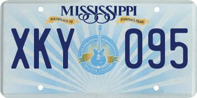 MS license plate XKY095