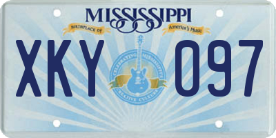 MS license plate XKY097