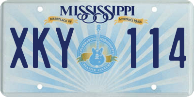 MS license plate XKY114