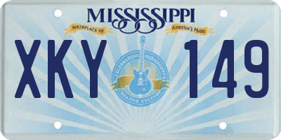 MS license plate XKY149