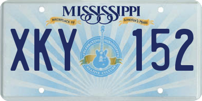 MS license plate XKY152
