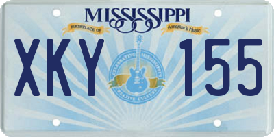 MS license plate XKY155