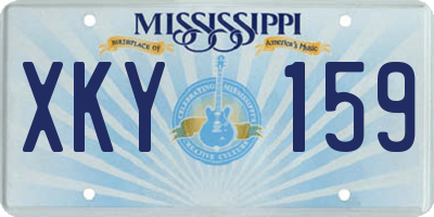 MS license plate XKY159