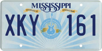 MS license plate XKY161