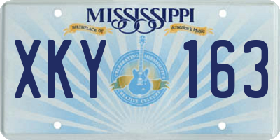 MS license plate XKY163