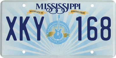 MS license plate XKY168