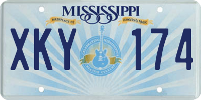 MS license plate XKY174