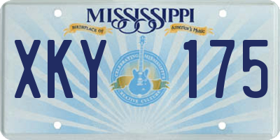 MS license plate XKY175
