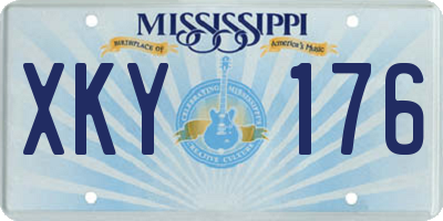MS license plate XKY176