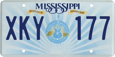 MS license plate XKY177