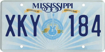 MS license plate XKY184