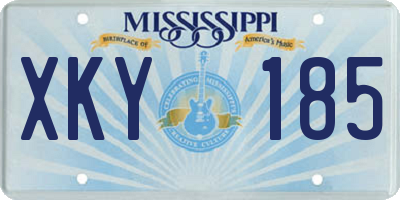 MS license plate XKY185