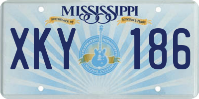 MS license plate XKY186
