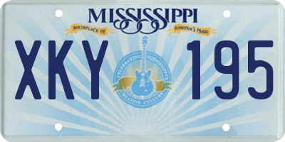 MS license plate XKY195