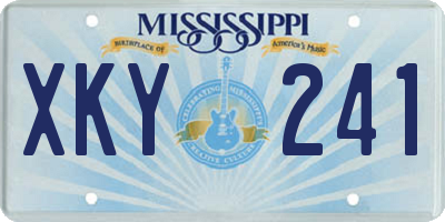 MS license plate XKY241