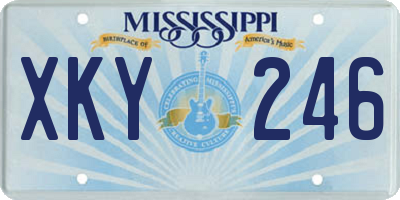 MS license plate XKY246