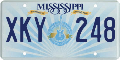 MS license plate XKY248