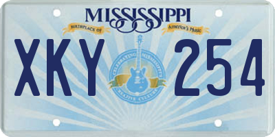 MS license plate XKY254