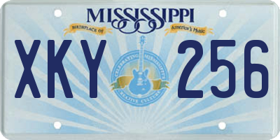 MS license plate XKY256