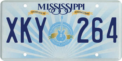 MS license plate XKY264