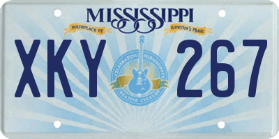 MS license plate XKY267
