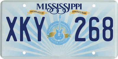 MS license plate XKY268