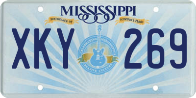 MS license plate XKY269