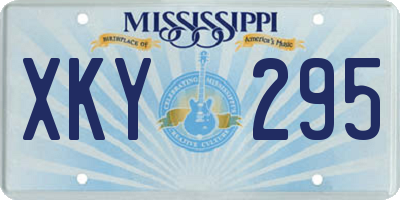 MS license plate XKY295