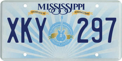 MS license plate XKY297